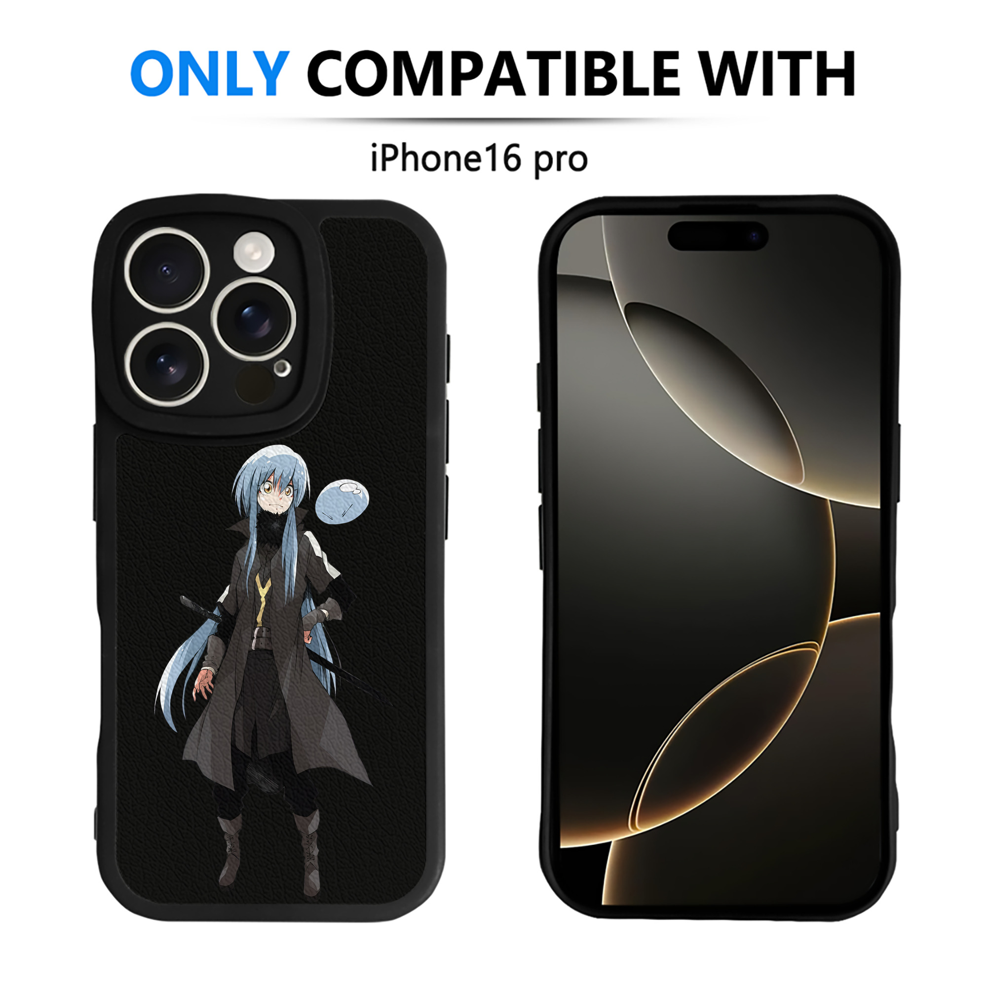 （画像用） 転スラ Regarding Reincarnated to Slime 【iPhone 16シリーズ対応】シリコンスマホケース（レザー調） 材質：シリコン